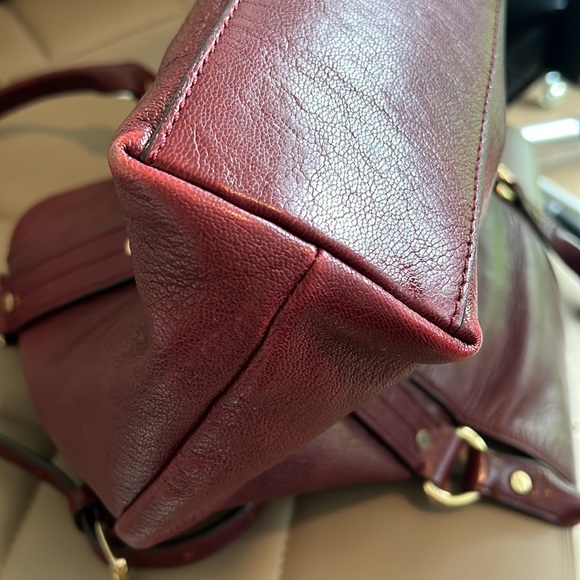 Michael Kors maroon satchel with crossbody strap - Picture 11 of 14